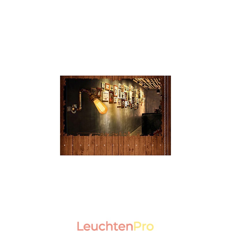 American Village Loft Industrielle Edison-Stil Vintage Wandleuchte Lampe Retro Wasserrohrlampe Wandleuchte