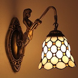 Europäische vertraglich ländliche kreative Schmiedeeisen Wandleuchte Glas Lichter