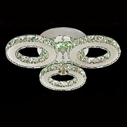Kristall Unterputz 3 Lichter Moderne Transparent Galvanik Edelstahl