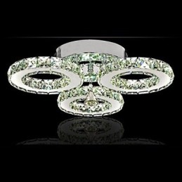 Kristall Unterputz 3 Lichter Moderne Transparent Galvanik Edelstahl
