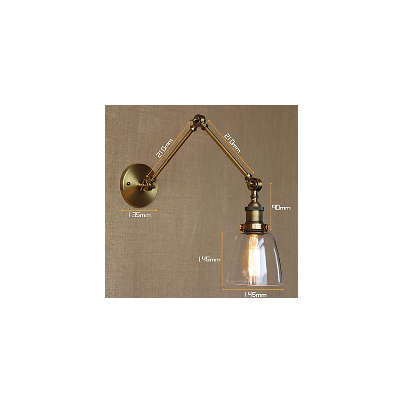 Retro Vintage RACK Schlafzimmer Nachttisch Exklusive Hotel Lobby Dekoriert Antike Bronze Wandleuchte