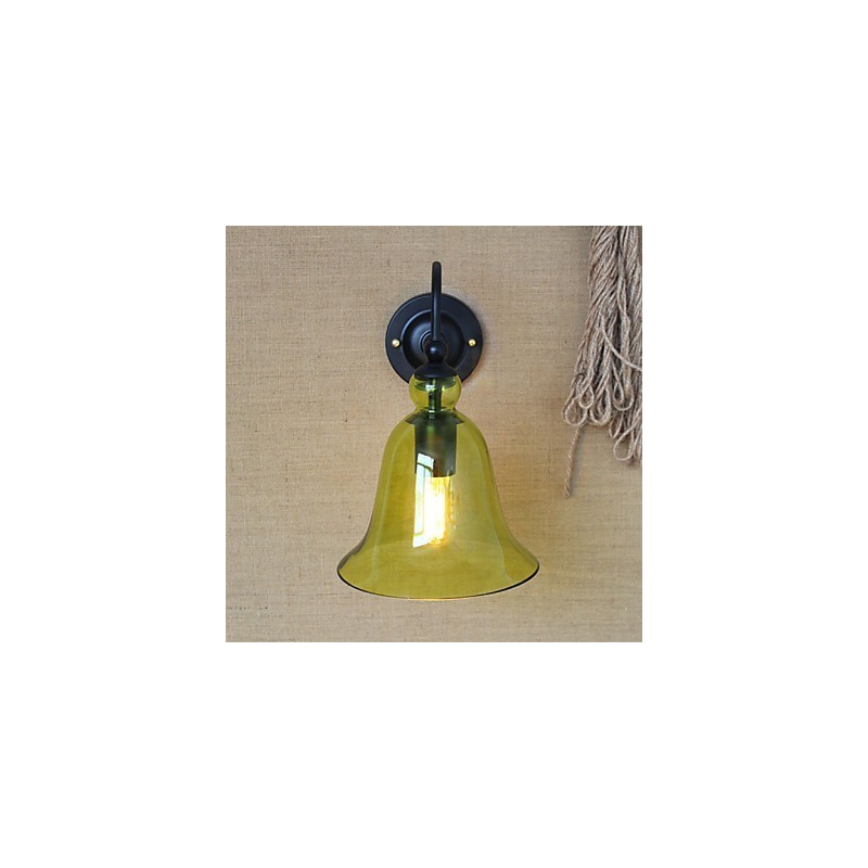 Amerikanischen Ländlichen Landschaft Minimalistischen Blau Glas Dekorative Wand Lampe Wohnzimmer Flur