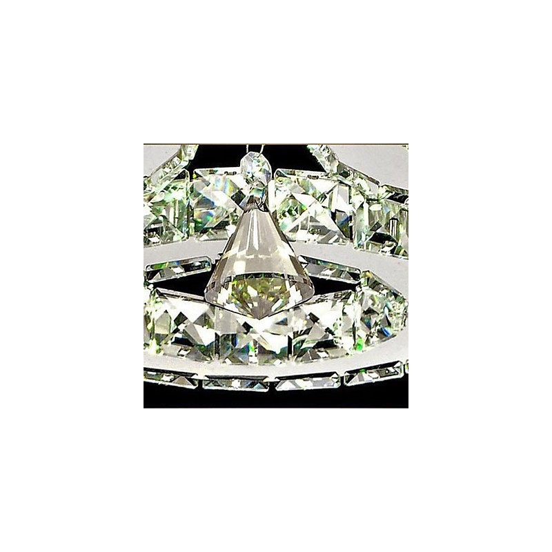 Kristall Unterputz 3 Lichter Moderne Transparent Galvanik Edelstahl