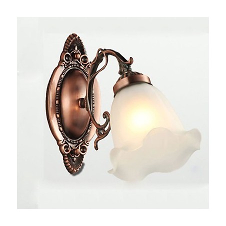 Retro Glas Einfache Europäische Moderne Eleganz Schmiedeeisen Wand Lampe Licht