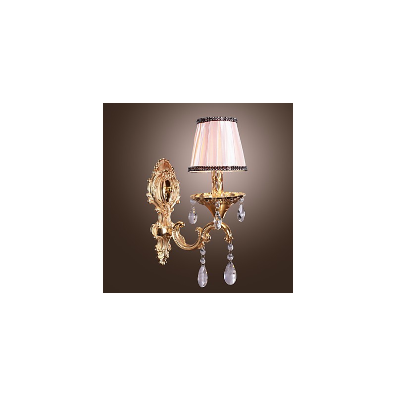 Elegante Kristall-Wandleuchte in Pink