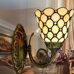 Europäische Mittelmeer Vertraglich Ländlichen Kreative Schmiedeeisen Wand Lampe Glas Lichter