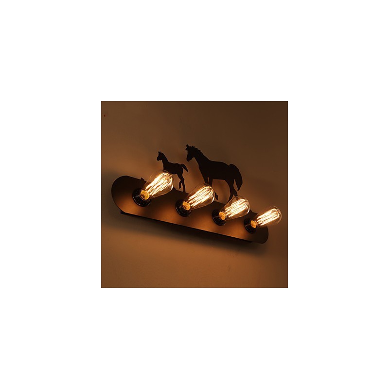 Amerikanischen Dorf Pastoralen LOFT Stil Schlafzimmer Gang Eisen Retro Wild Horse Wand Lampen Kostenloser Versand