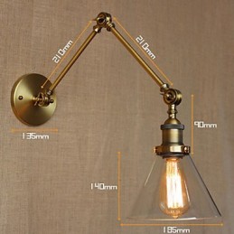 Industriellen Stil Retro Vintage Läden Schlafzimmer Moderne Kirche Halle Dekoriert Bronze Wandleuchte
