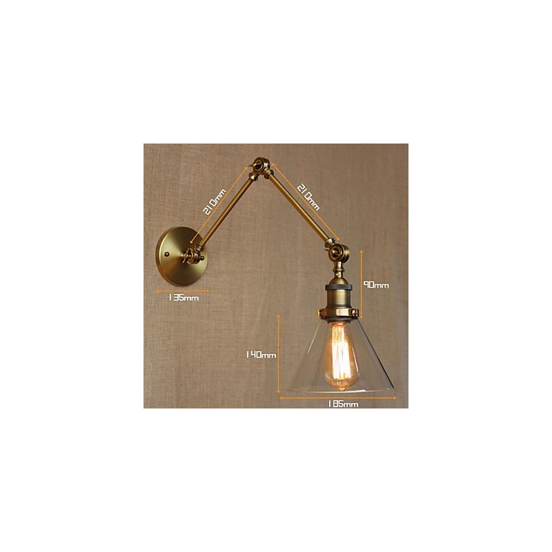 Industriellen Stil Retro Vintage Läden Schlafzimmer Moderne Kirche Halle Dekoriert Bronze Wandleuchte