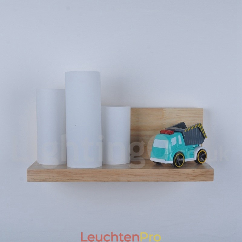 Mini-Stil Wandleuchten mit Glasschirmen Moderne zeitgenössische Holz Bambus Wandleuchte