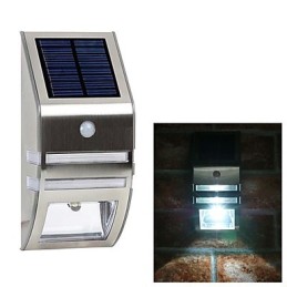 Solar-Wandleuchte in Weiß mit PIR-Bewegungssensor
