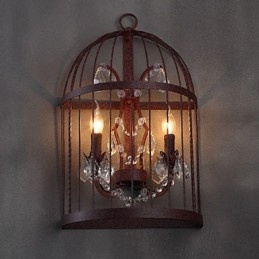 Wandleuchten im Mini-Stil, rustikales Lodge-Metall