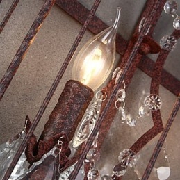 Wandleuchten im Mini-Stil, rustikales Lodge-Metall