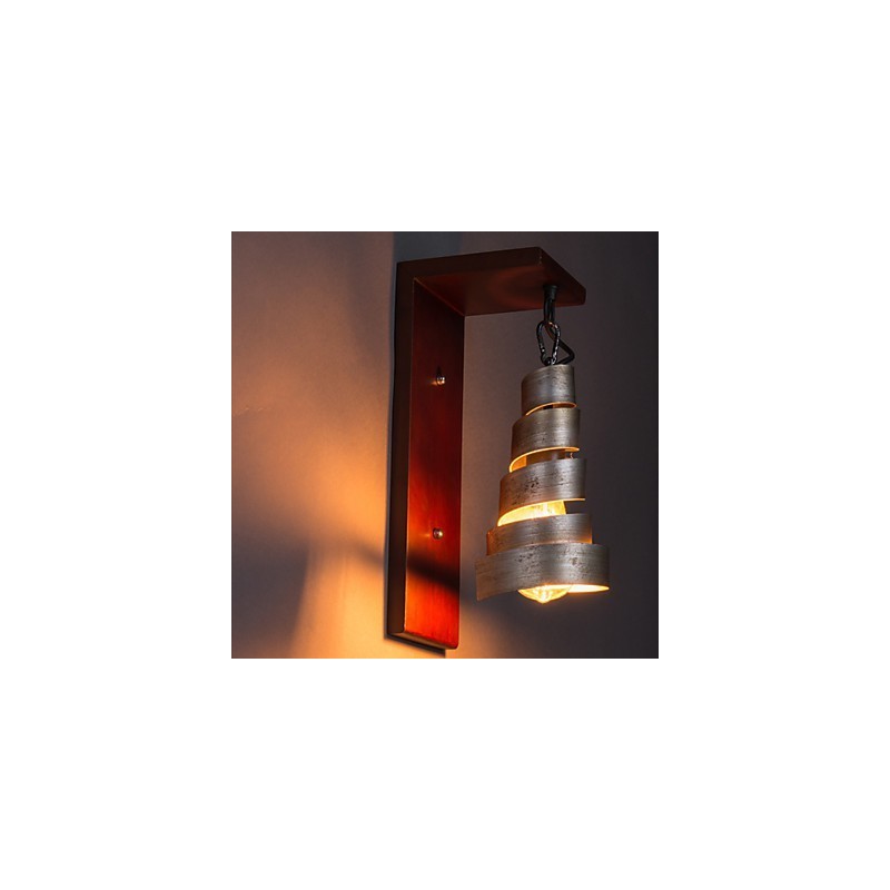 Antike Wandleuchten aus Holz, 1 Licht