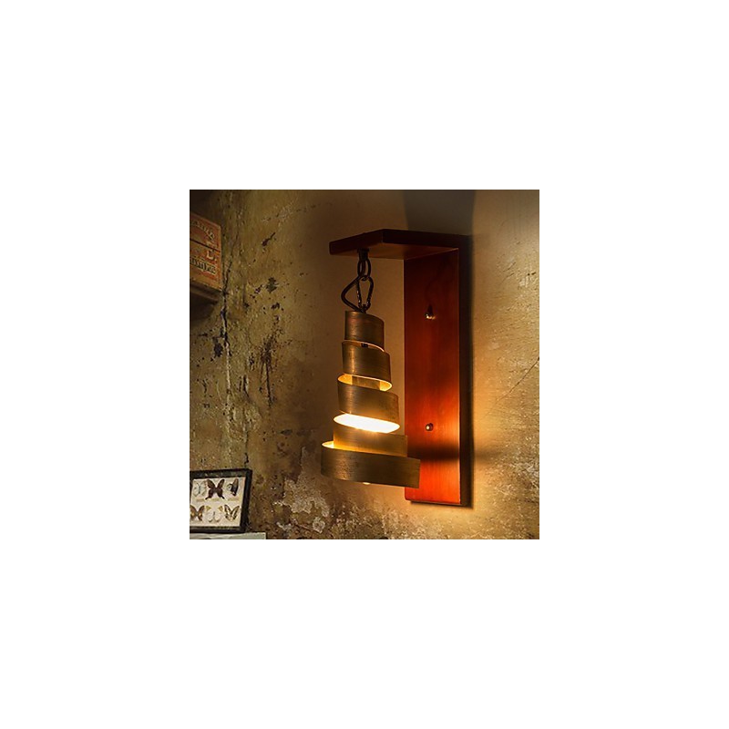 Antike Wandleuchten aus Holz, 1 Licht