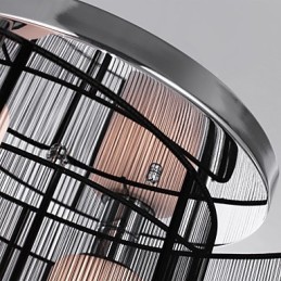 Deckenleuchte Modernes Design 2 Lichter Schwarz