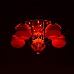 Fernbedienung 5 Lichter mit Blau Redss Moderne Deckenleuchte Unterputz