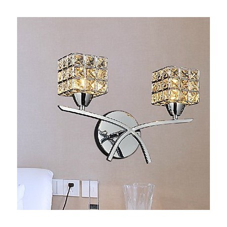 Moderne Kristall-Wandleuchte in 2 Lichtern Moderne Kristall-Wandleuchte in 2 Lichtern