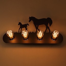 Amerikanischen Dorf Pastoralen LOFT Stil Schlafzimmer Gang Eisen Retro Wild Horse Wand Lampen Kostenloser Versand
