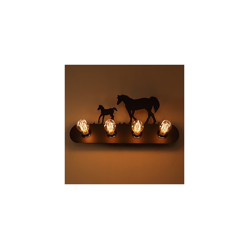 Amerikanischen Dorf Pastoralen LOFT Stil Schlafzimmer Gang Eisen Retro Wild Horse Wand Lampen Kostenloser Versand