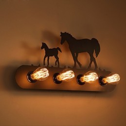 Amerikanischen Dorf Pastoralen LOFT Stil Schlafzimmer Gang Eisen Retro Wild Horse Wand Lampen Kostenloser Versand