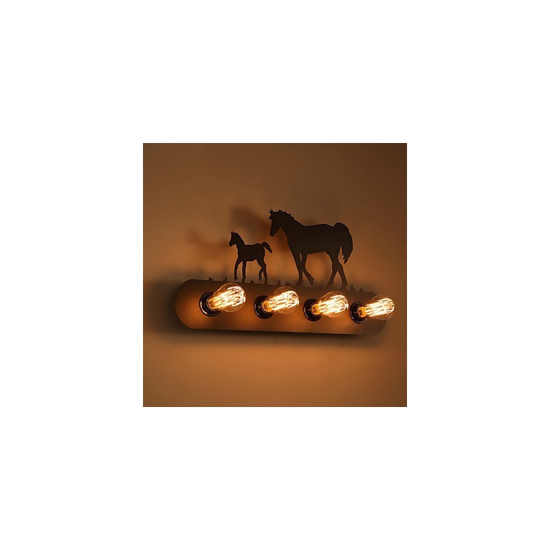 Amerikanischen Dorf Pastoralen LOFT Stil Schlafzimmer Gang Eisen Retro Wild Horse Wand Lampen Kostenloser Versand