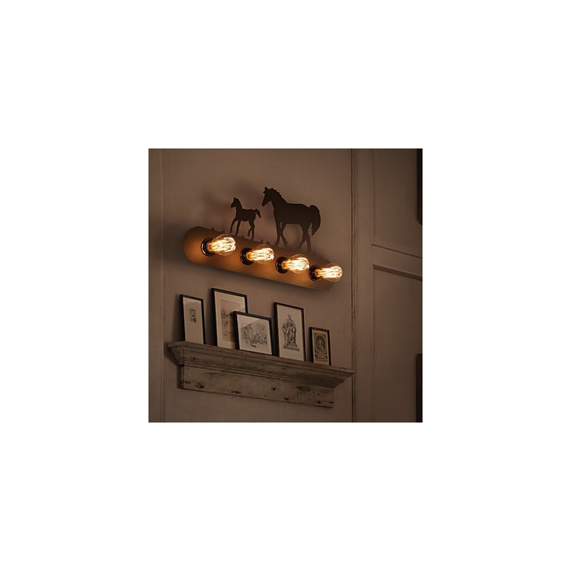 Amerikanischen Dorf Pastoralen LOFT Stil Schlafzimmer Gang Eisen Retro Wild Horse Wand Lampen Kostenloser Versand