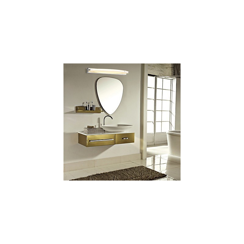 Spiegellampe Edelstahl und Acryl