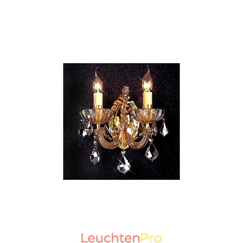 Elegante Kristall-Wandleuchte mit 2 Lichtern