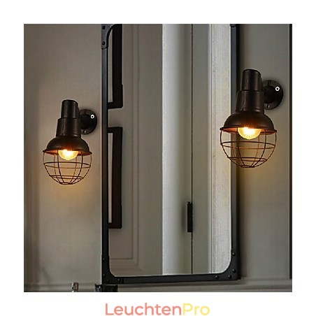 Wandleuchten im Mini-Stil, rustikales Lodge-Metall