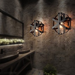Neu Vintage Stil Industrielle Runde Wand Leuchte balkon Loft Eingangsbereich Flur Schlafzimmer
