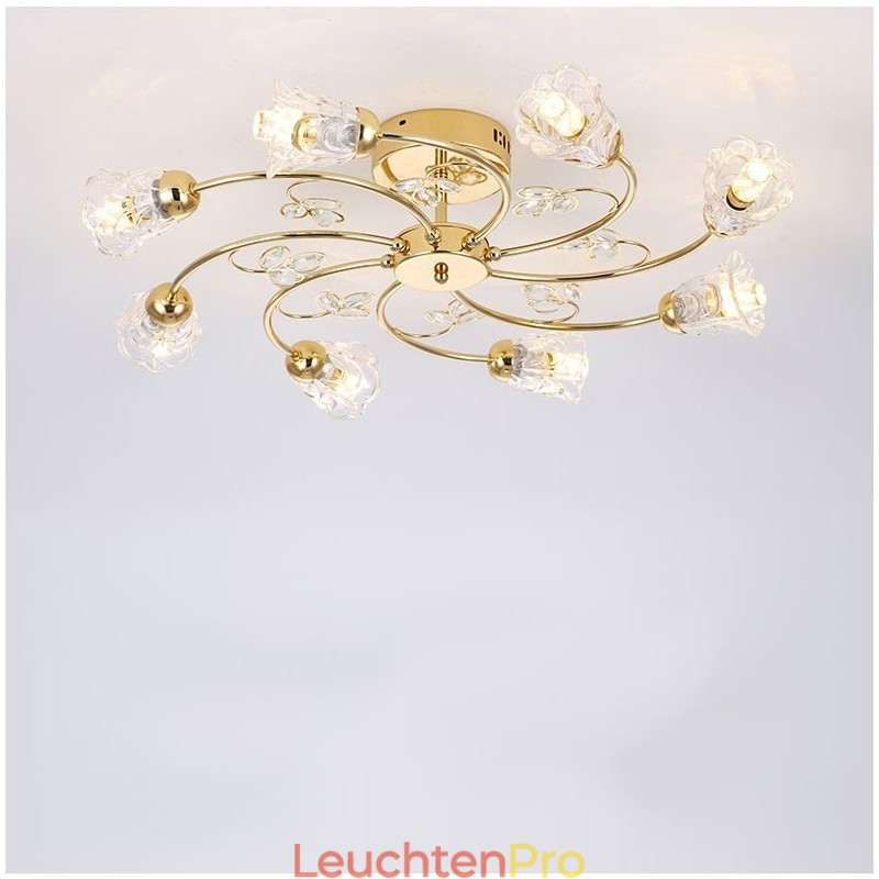 Künstlerische Deckenleuchten aus Aluminium mit Kristallen