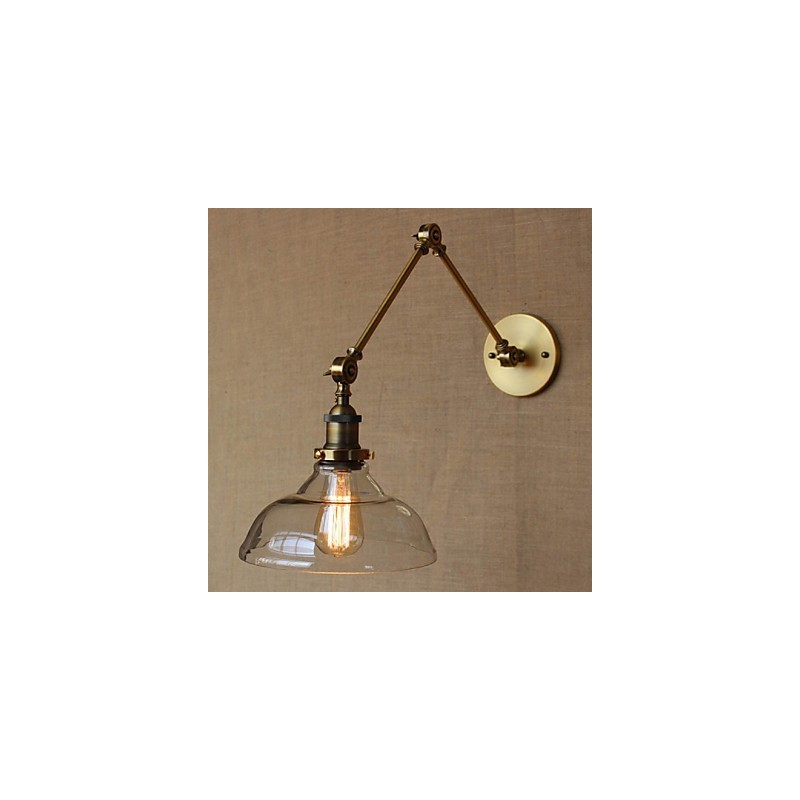 Die LOFT Stil Designer Lampe Moderne Glas Bronze Cafe Dekorative Wand Lampe