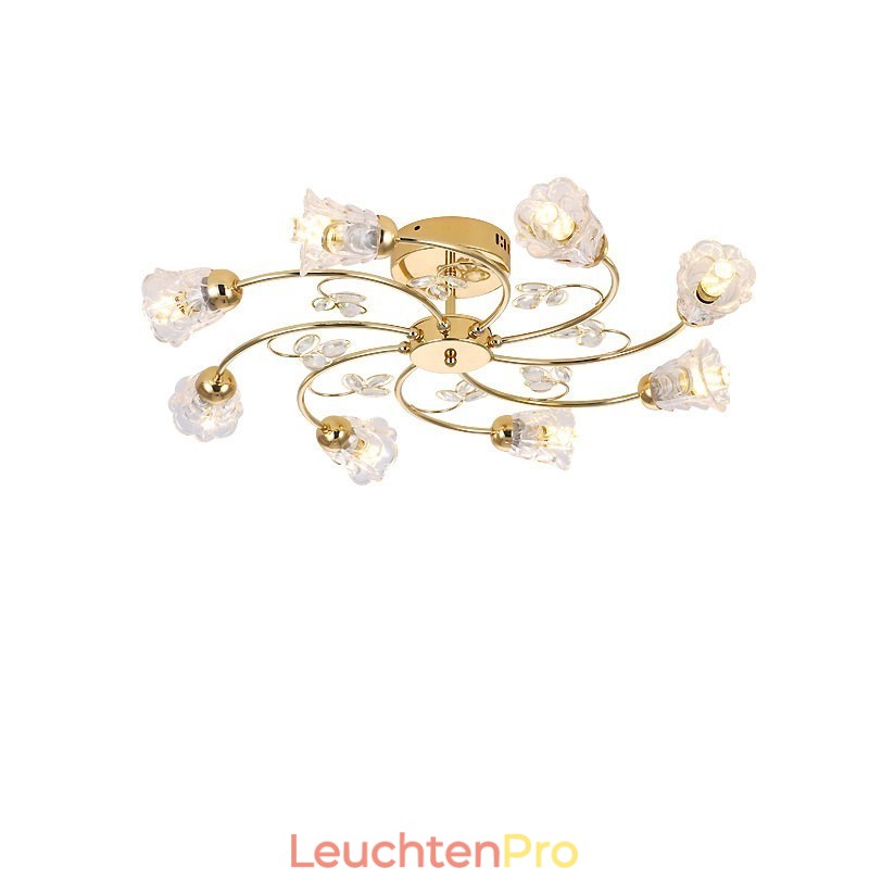 Künstlerische Deckenleuchten aus Aluminium mit Kristallen