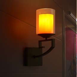 Retro Glas Einfache Single Head Wand Lampe Licht Wand Leuchter Kristall Moderne Zeitgenössische Metall