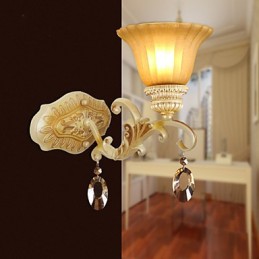 Europa-Typ, der alte Weisen wiederherstellt Schmiedeeisen Schlafzimmer Kristallglas Wandleuchte