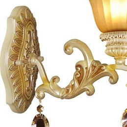 Europa-Typ, der alte Weisen wiederherstellt Schmiedeeisen Schlafzimmer Kristallglas Wandleuchte