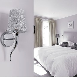 Silber Nachttischlampe Lesewand Lampen Sanitärfalle Hintergrund Spiegelleuchte