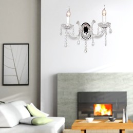 Elegante Kristall-Wandleuchte mit 2 Lichtern
