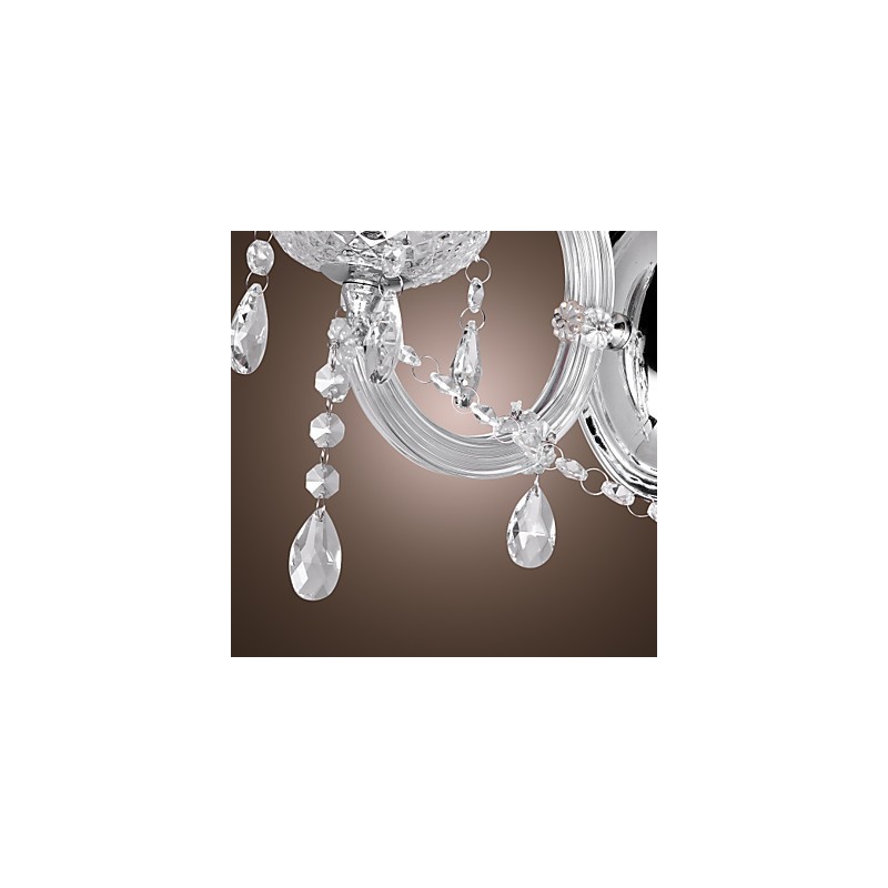 Elegante Kristall-Wandleuchte mit 2 Lichtern