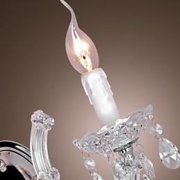 Elegante Kristall-Wandleuchte mit 2 Lichtern