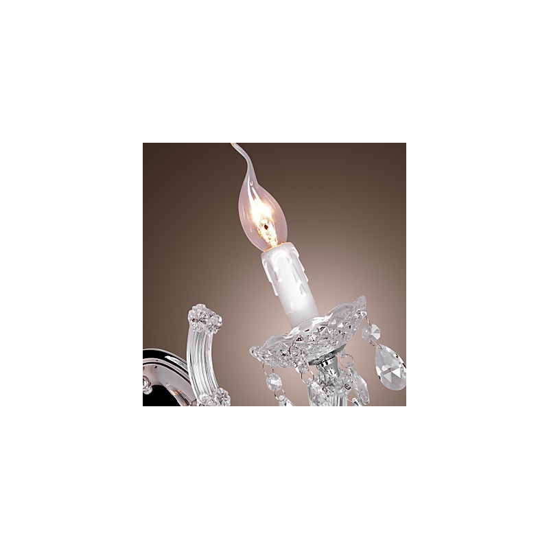Elegante Kristall-Wandleuchte mit 2 Lichtern