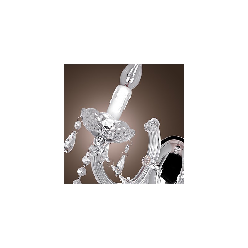 Elegante Kristall-Wandleuchte mit 2 Lichtern