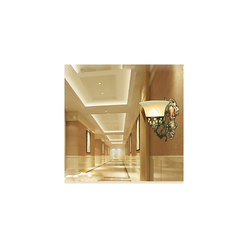 Europäische Wandleuchten Metallmaterial Beschichtung Bronze Beleuchtung mit Nachttisch Wohnzimmer Frontspiegel Balkonlampe