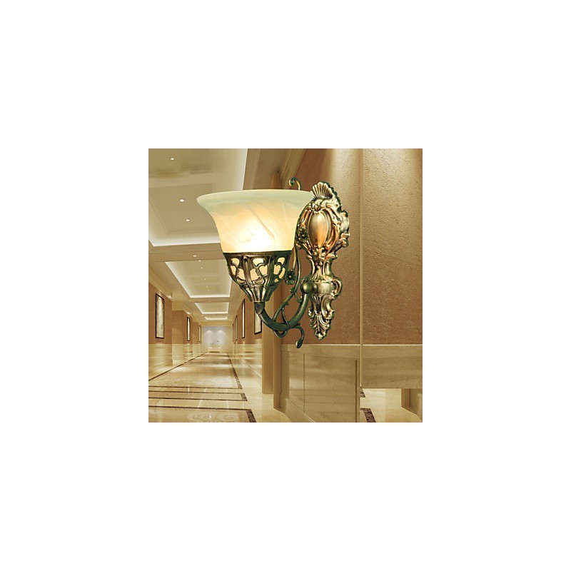 Europäische Wandleuchten Metallmaterial Beschichtung Bronze Beleuchtung mit Nachttisch Wohnzimmer Frontspiegel Balkonlampe