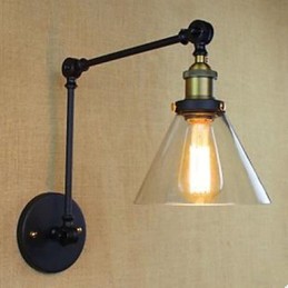 Dumme schwarze Wiederherstellung alter Wege ländliches Restaurant Café Dekoration Glas Wandleuchte