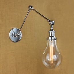 Teleskop-Wandleuchte im Retro-Stil aus Chromglas