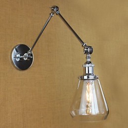 Teleskop-Wandleuchte im Retro-Stil aus Chromglas