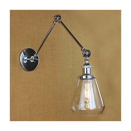 Teleskop-Wandleuchte im Retro-Stil aus Chromglas Teleskop-Wandleuchte im Retro-Stil aus Chromglas