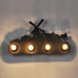 4 Lichter American Village Pastoral LOFT Stil Schlafzimmer Gang Eisen Retro Wandleuchten